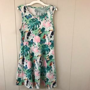Cute tropical dress (could be worn as long shirt)